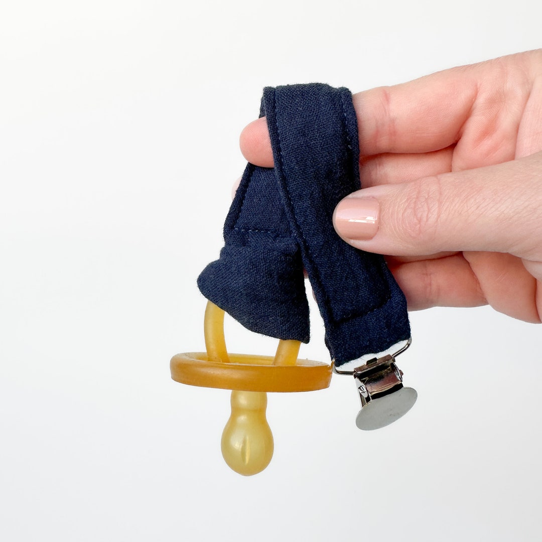 The Classic Pacifier Clip / NAVY BLUE Tether for Paci / Fits Etsy