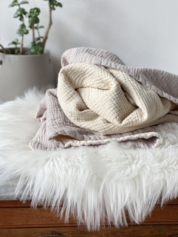 Gender Neutral Cotton Gauze Baby Blanket / Reversible Baby Etsy