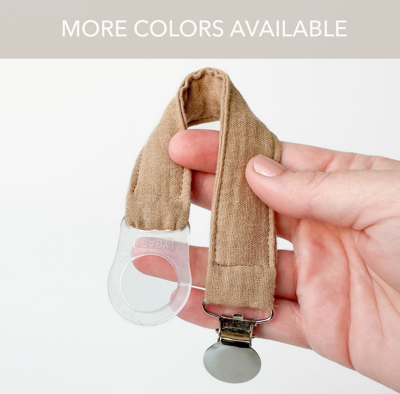 Tan Pacifier Classic Pacifier Clip With MAM Adapter / Many Colors Available / Bulb ...