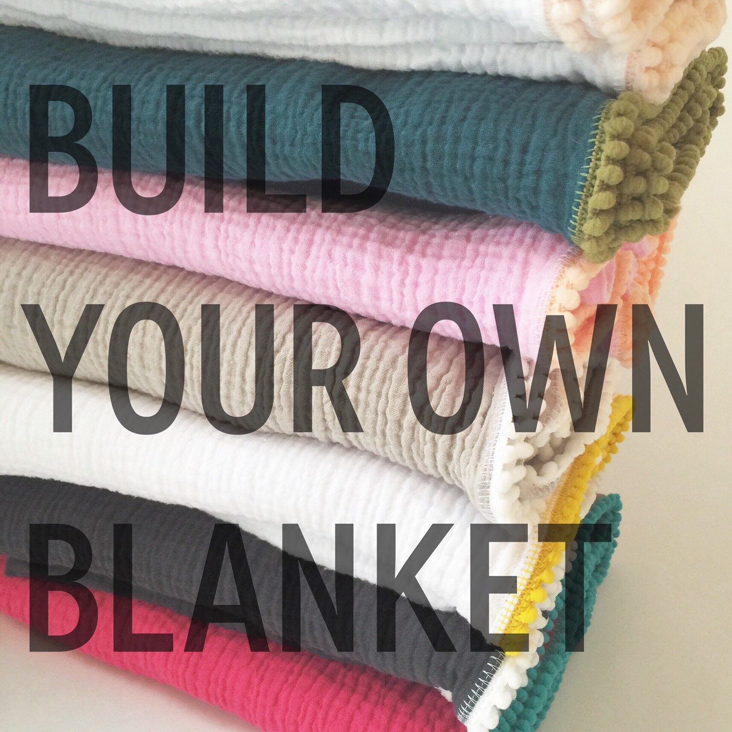 Swaddle Blanket / Build Your Own Pom Pom Swaddle Blanket / Etsy