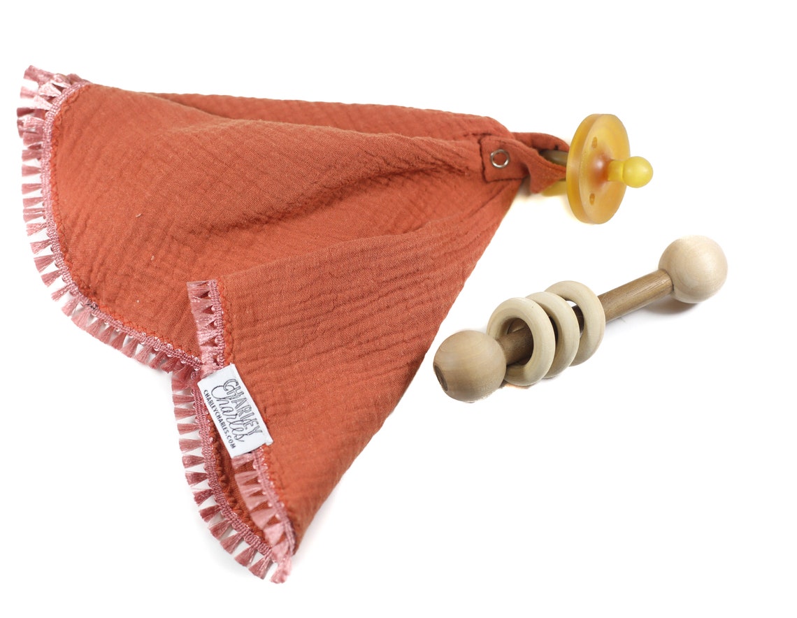 Pacifier Tether Blanket // baby pacifier holder // dummy Etsy