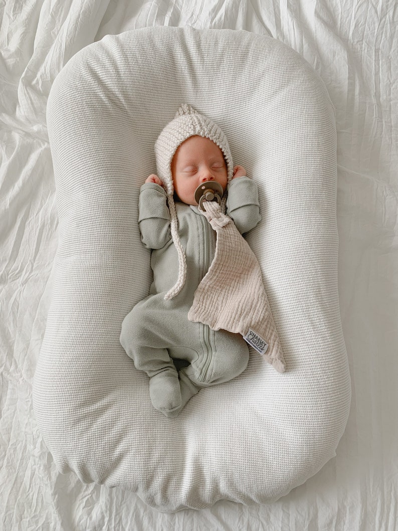 LIGHT TAN 4 Layer Gauze Pacifier Holder 8X8 or 14X14 pacifier holder dummy clip pacifier animal Pacifier doll lovey