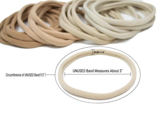 SKINNY 5 Pieces WHOLESALE elastic baby nylon headbands one size fits all
