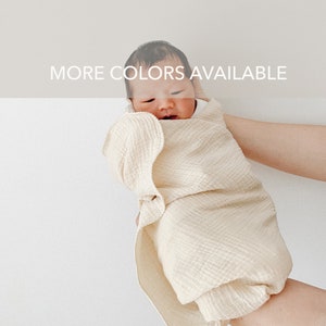 Simple Baby Swaddle Blanket / Many Colors Available / Lightweight Cotton Gauze Muslin Newborn Swaddler / Baby Shower New Baby Gift / 45X45