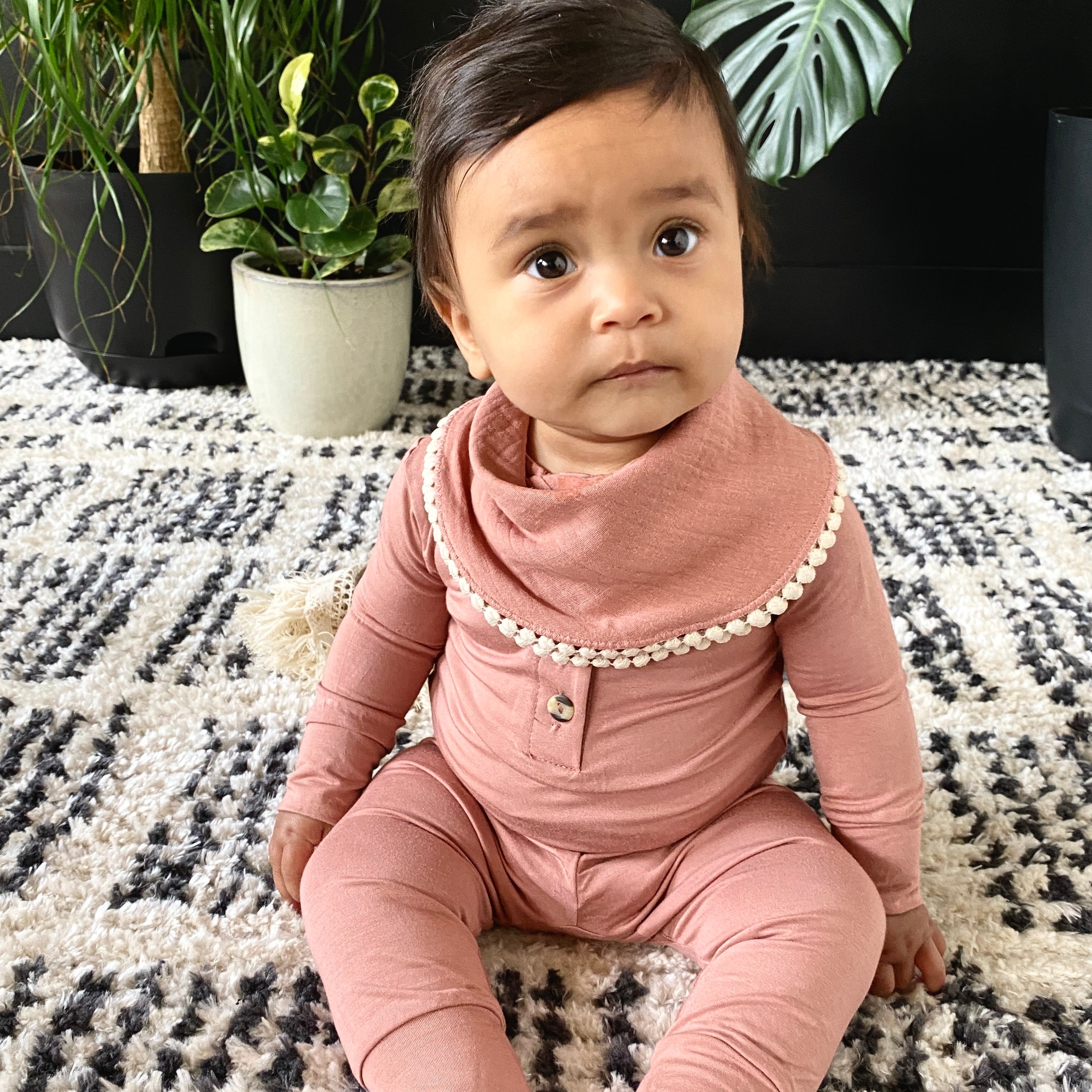 Baby Girl Gauze Bib With CREAM CIRCLE LACE Baby Girl Scarf Etsy