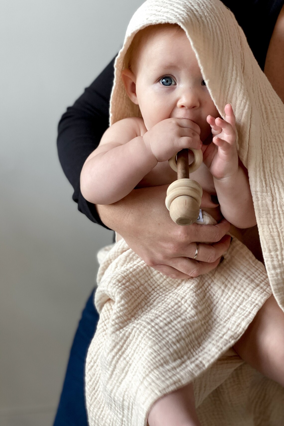 Hooded Cotton Gauze Towel for Baby / Muslin Hooded Towel / Etsy