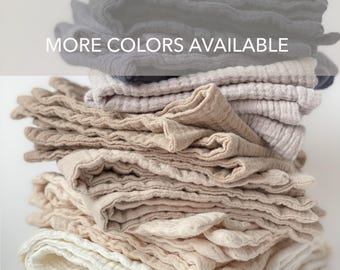 Large Cotton Muslin Washcloth / 12x12 / 4 Ply Thick Cotton Gauze Wash Cloth / Baby Shower Gift / BULK OPTIONS / Nice High Quality Face Towel