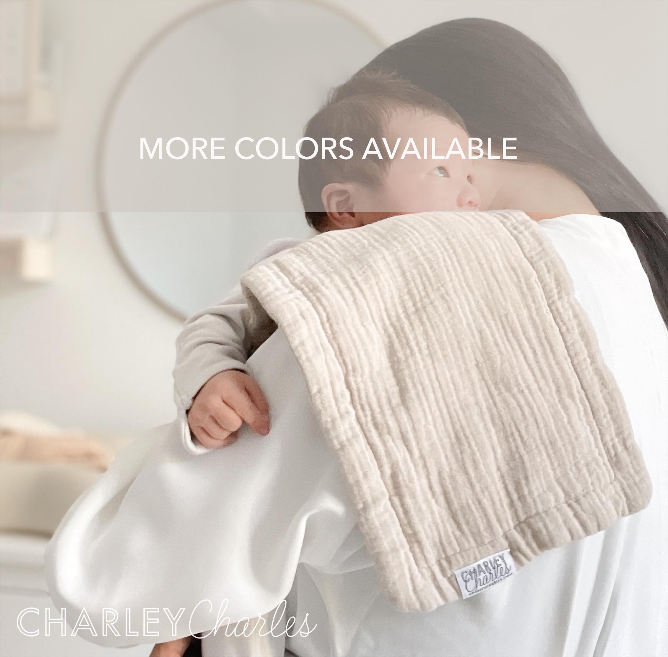 Best Baby Burp Cloth / ONE 8 Ply Layered Thick Muslin Gauze Cushioned Shoulder Drool Cloth  / Compact Size 16X7 / Necessary Newborn Gift