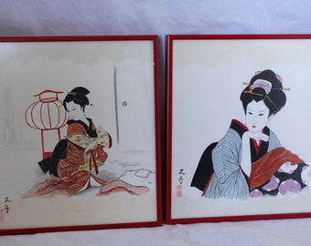 Japanese Woodblock Art Ito Shinsui Two Geishas Canvas Print 16X12/"