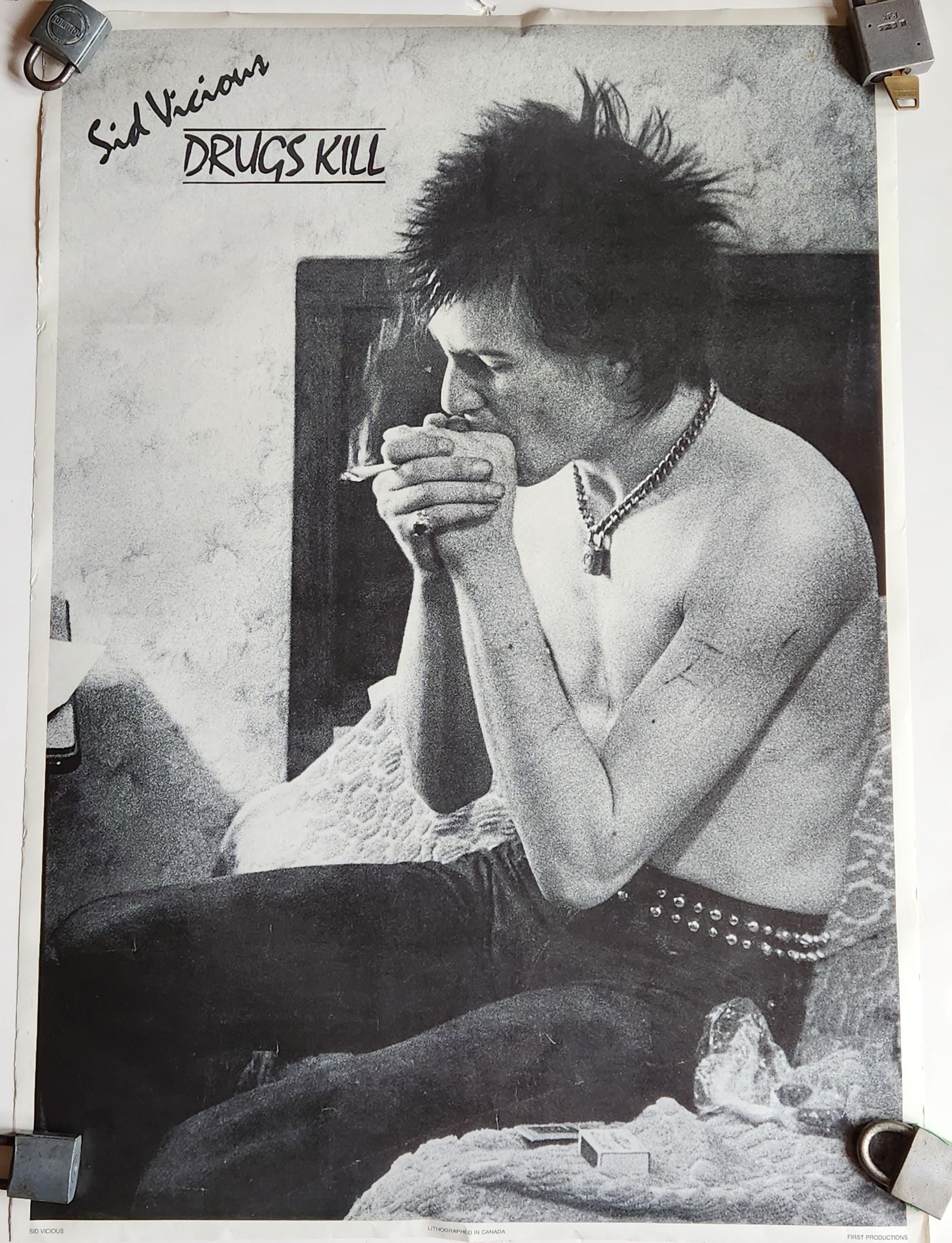 90s デッドストック Sid Vicious 大判ポスター 90s デッドストック Sid