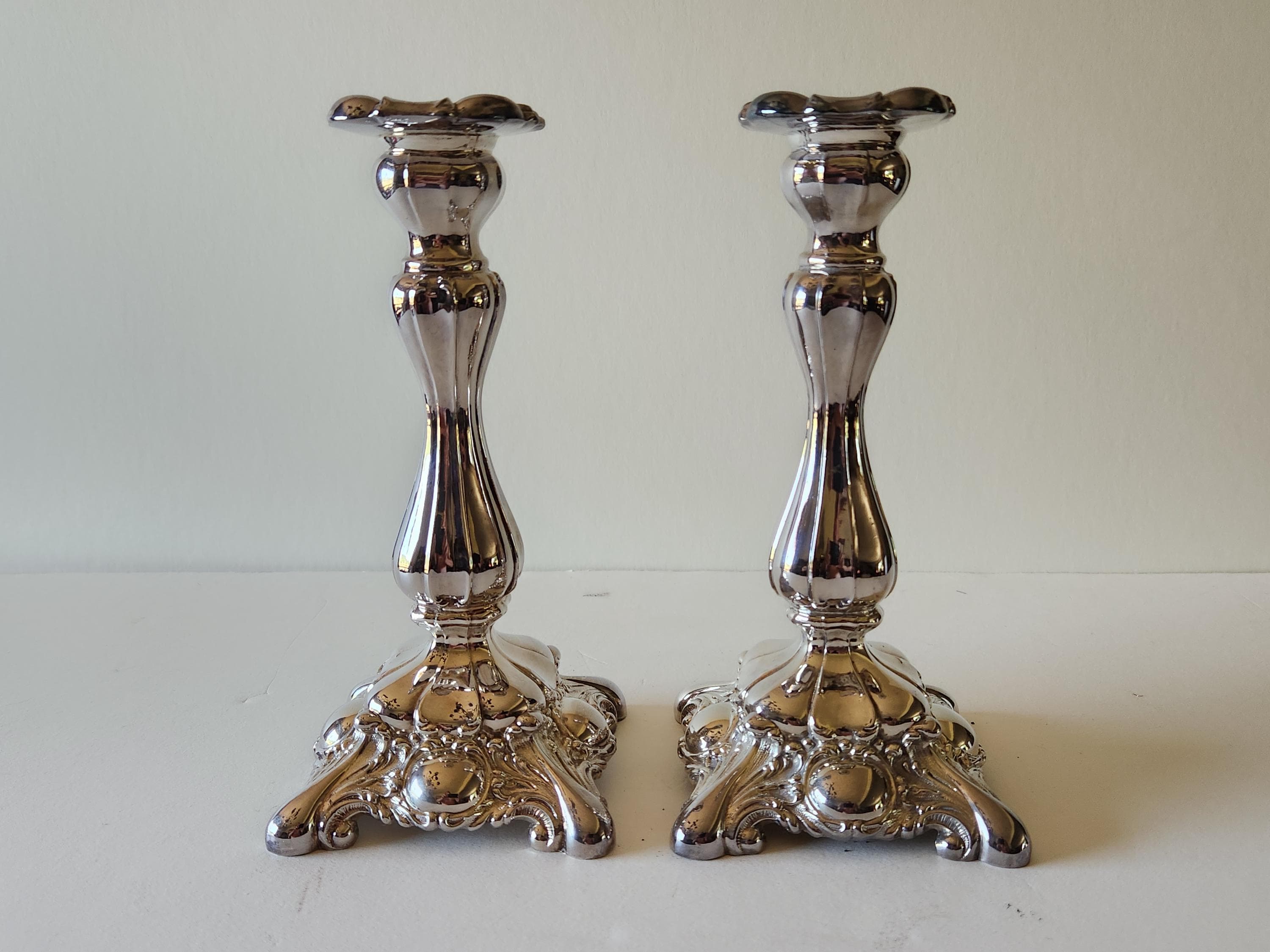 Candle Holder シルバー燭台ペア ヴィンテージ Silver Candlesticks - Etsy Canada
