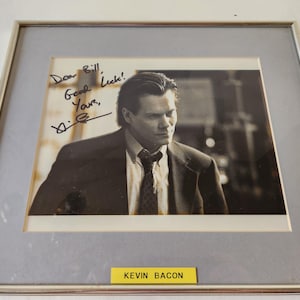 Actor Kevin Bacon Autographed Photo Signed To "Wild Bill" Doyle