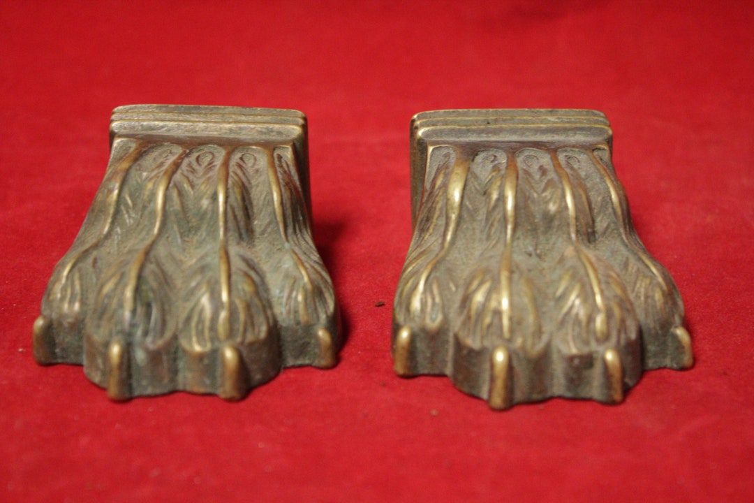 Set of 2 Large Antique Brass Splayed Claw Feet for Furniture Etsy