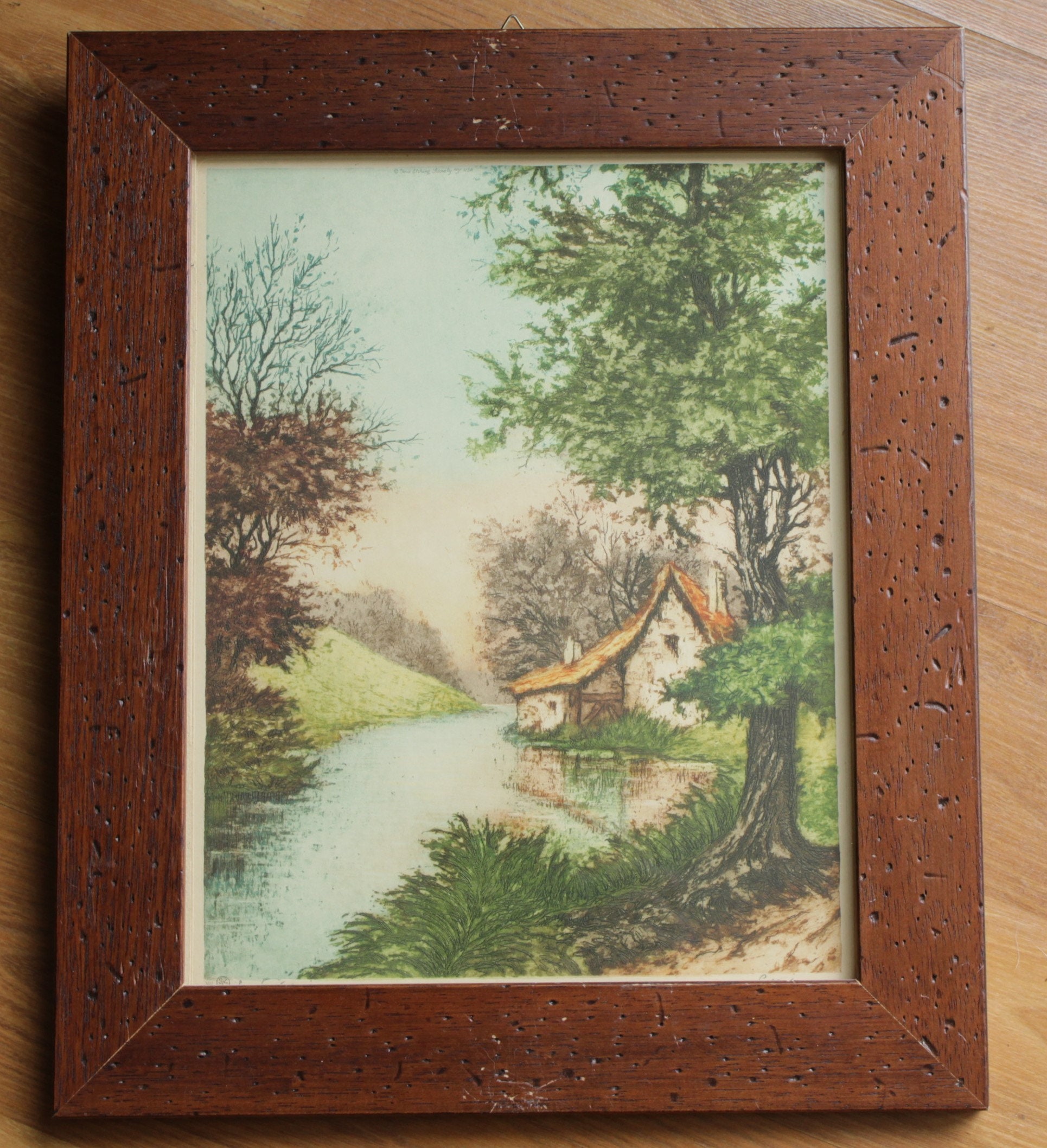 Antique Paris Etching Society Print No.302 Titled La Etsy