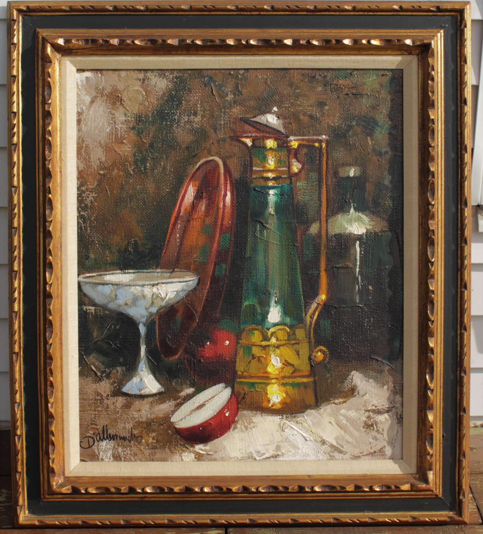 painting on burlap canvas