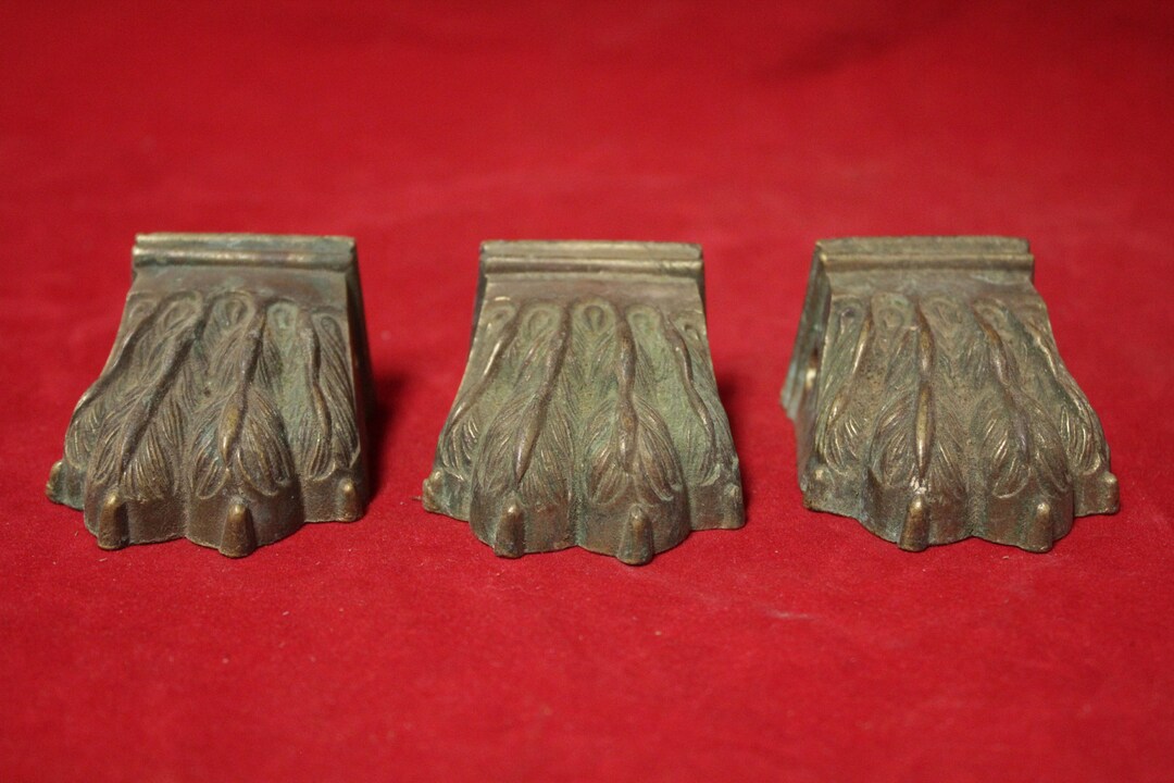Set of 3 Antique Brass Splayed Claw Feet for Furniture 8 2 Etsy