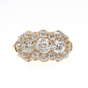Vintage Edwardian 18K Natural Old European Cut Diamond Ring