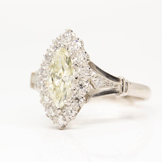 Antique Edwardian Old Mine Cut Diamond Ring - image 4