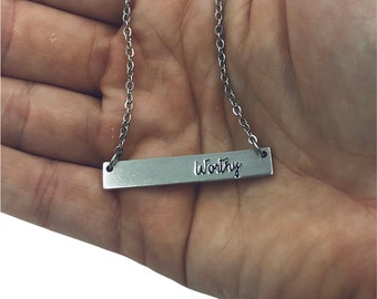 WORTHY Bar Necklace