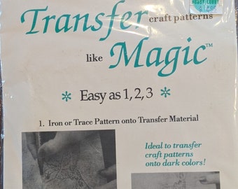 Pattern Transfer Kit 1 yard of Transfer Material & 1 Silver Marker w/instructions For: Fabric, Tole ,Ceramics, Glass, Plastic, Metal, Sew