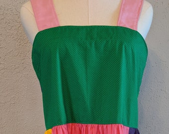 1980's Color Block Jumper Size Small a Willi Wear/Willi Smith Street Wear design handmade with 80's Color Block Popular Colors