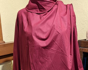 Vintage MOD-regnkappa från Rutland, storlek liten, 70-tals, vinröd färg