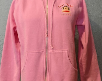Paul Frank Is Your Friend Hooded Sweatshirt w/zipper front Pink Size Medium