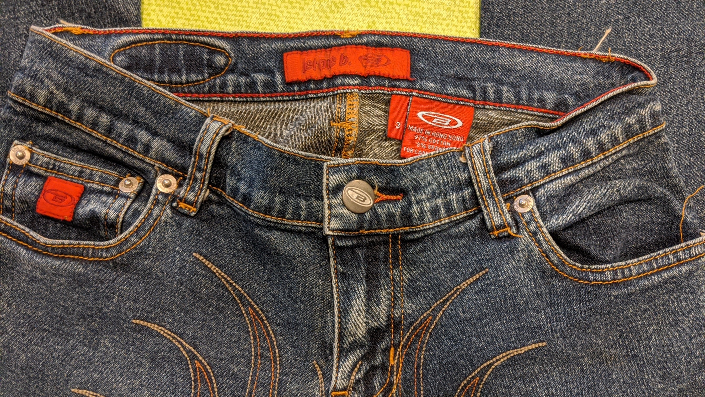 denim flared low waist jeans size 