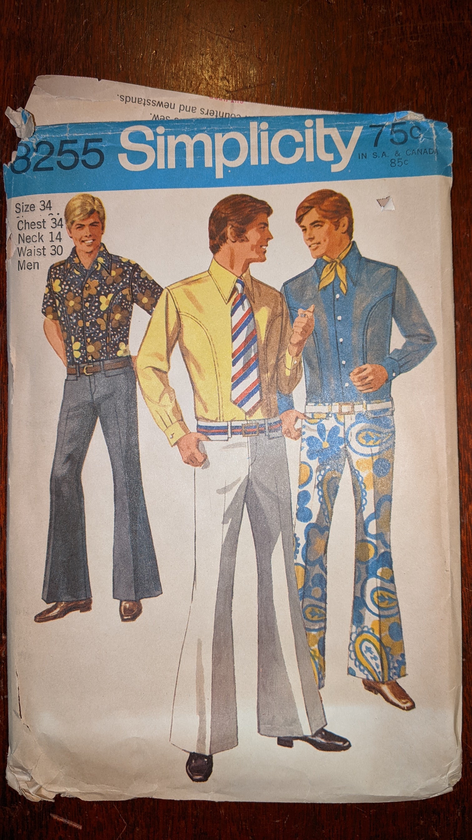 Denims With a Zing! 1970's Men's Bell Bottom Hip Hugger Denims With a Zing! 1970's Men's Bell Bottom Hip Hugger