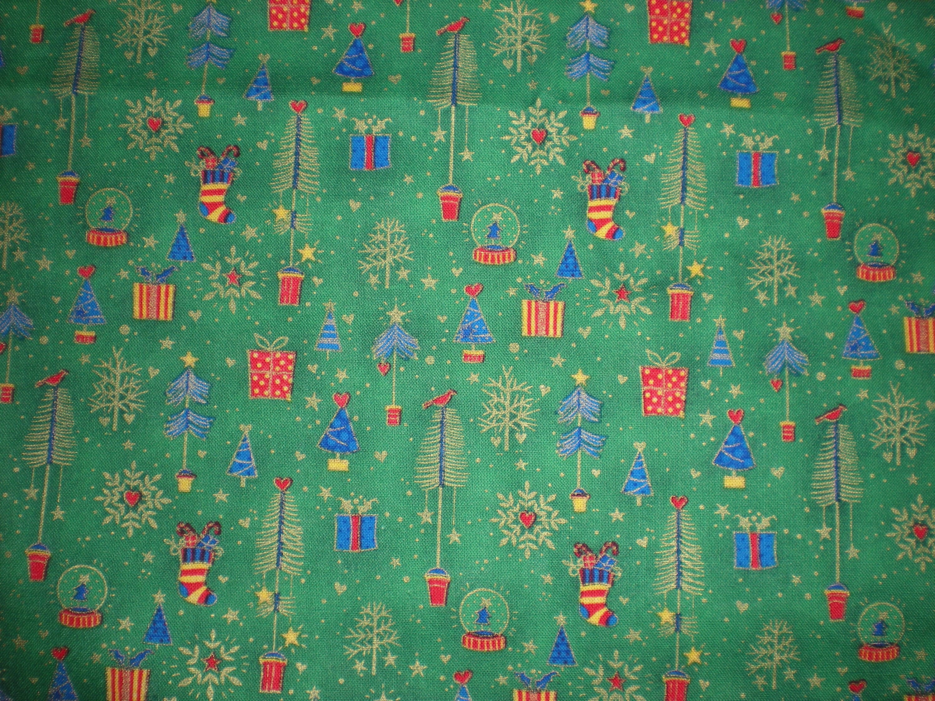 Christmas Quilt Fabric One Piece 5 yards 8 inches Cotton Seasons