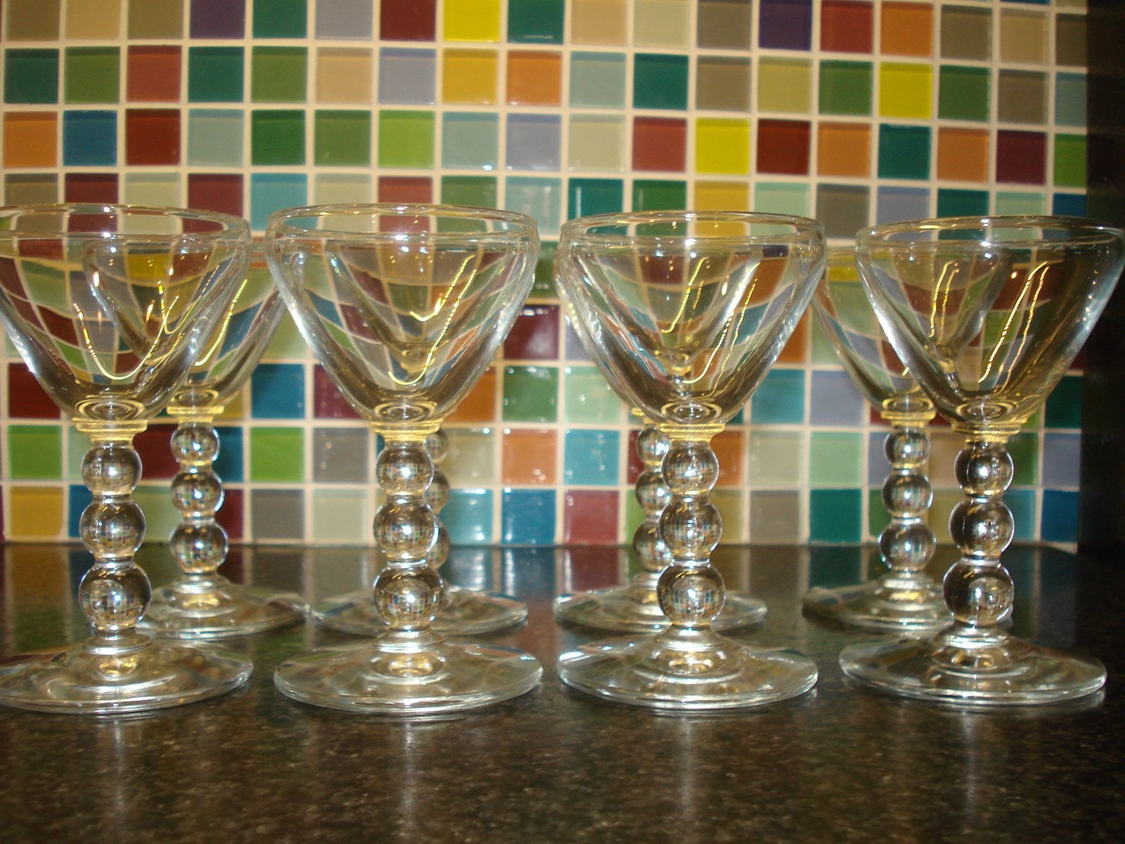 Mid Century Modern Cordial/Shot Glasses by Libbey Nob Hill Set of 8