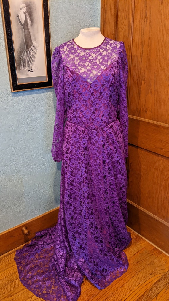 1989 Featured in Brides Magazine Purple Lace Weddi