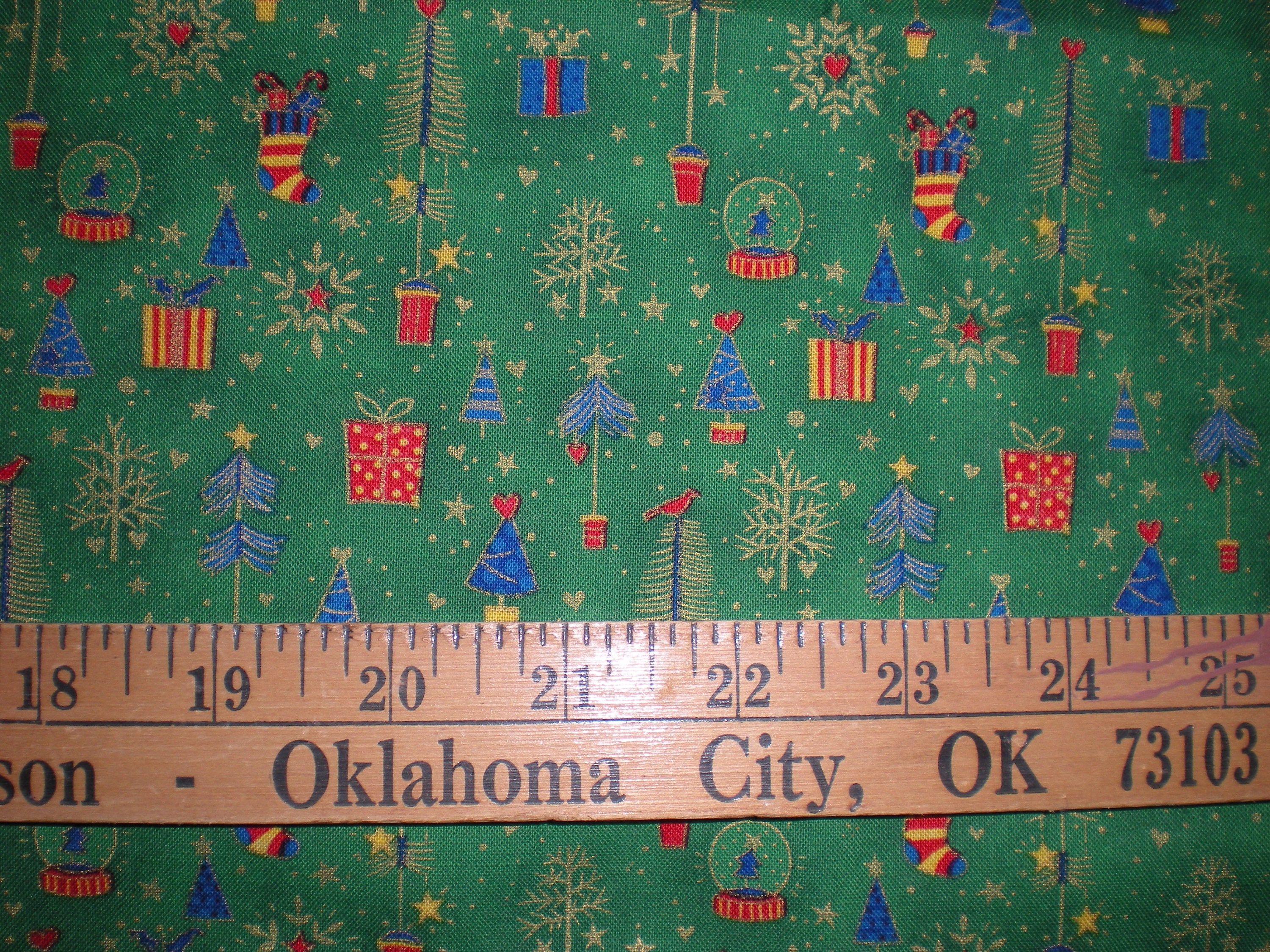 Christmas Quilt Fabric One Piece 5 yards 8 inches Cotton Seasons
