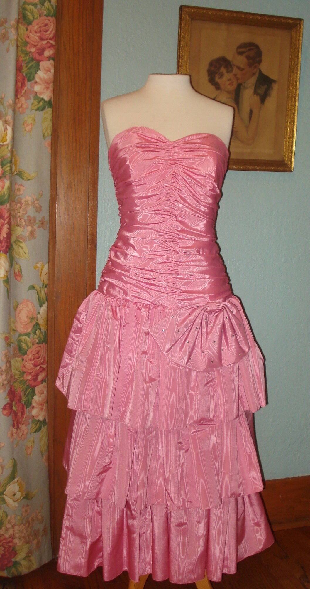 80s taffeta prom dress