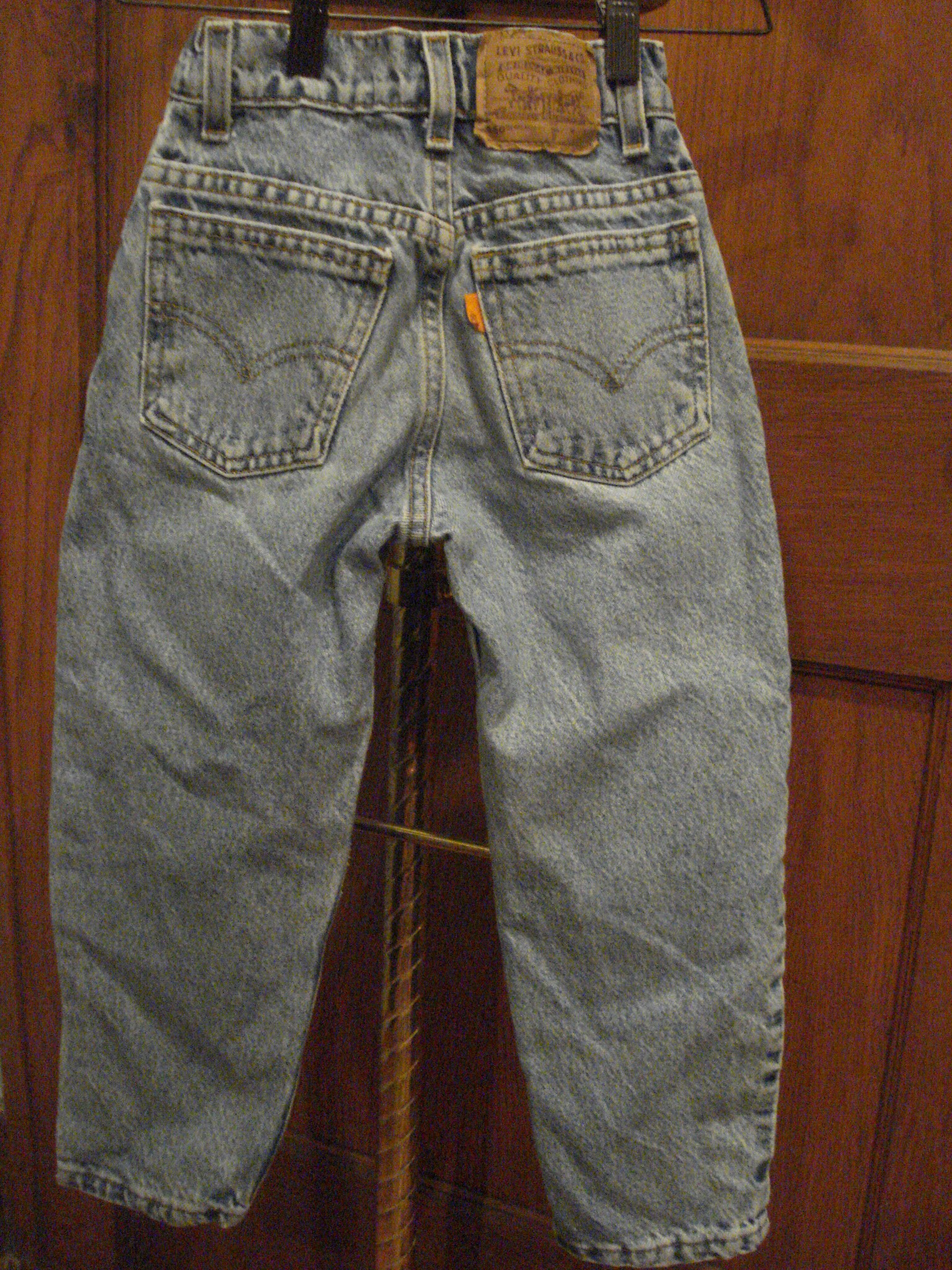 Vtg. Childrens Levis Jeans Size 6 Little Levis 550 Relaxed Fit Orange Tab Distressed Iowa Farm
