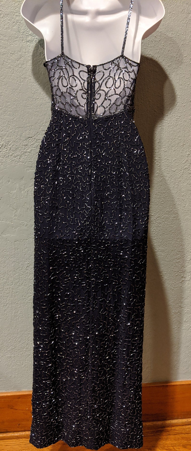 1980's Andretta Donatello Full Length Beaded Evening Gown | Etsy