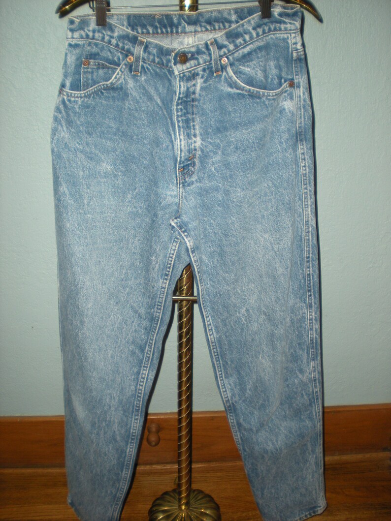 1990's Levis Acid Wash Orange Tag Straight Leg Jeans Size - Etsy