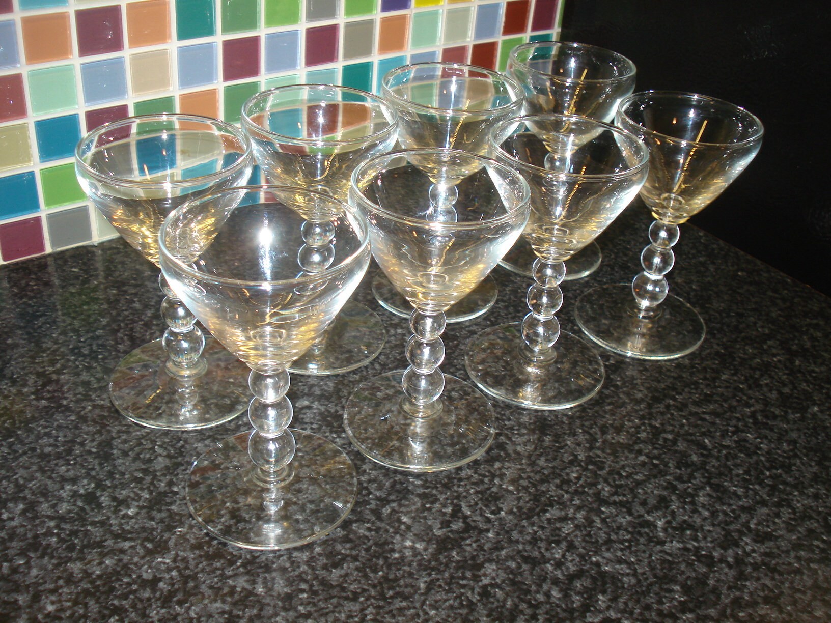 Mid Century Modern Cordial/Shot Glasses by Libbey Nob Hill Set of 8