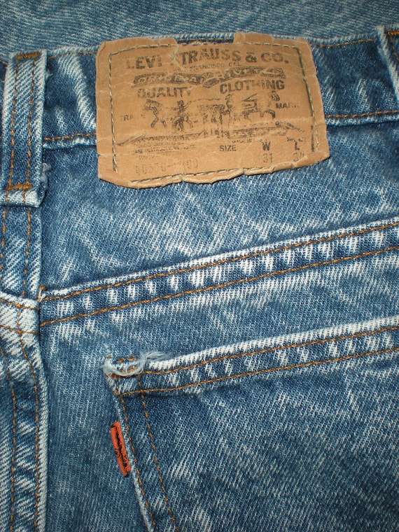 1990's Levis Acid Wash Orange Tag Straight Leg Je… - image 1