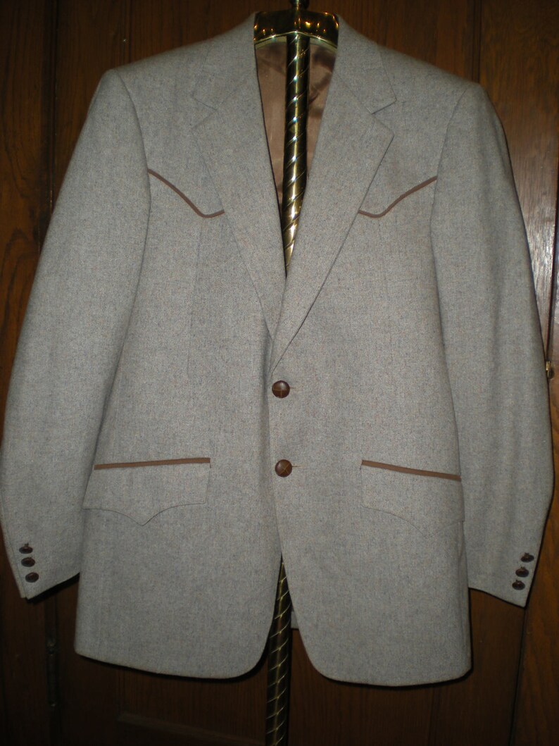 Cowboy Western Style Brown Wool Tweed Sport Coat Blazer Jacket | Etsy