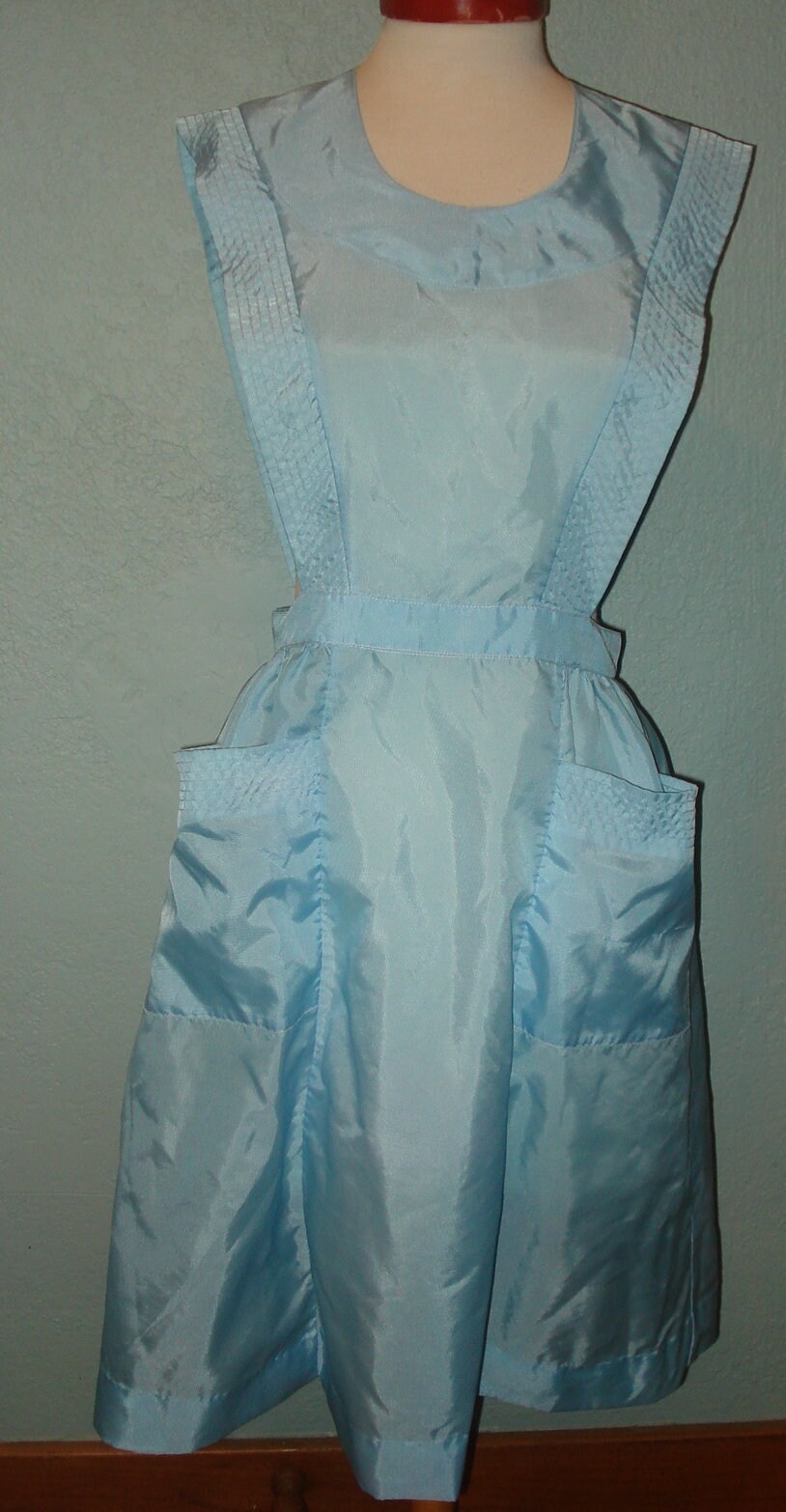 green nylon pinafore dress