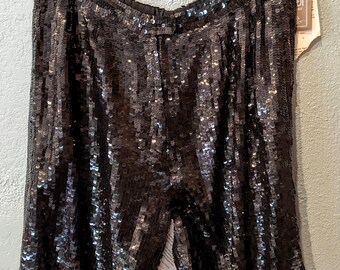 90's Black Sequined Shorts High Waisted Size Large by Modi NWT from Bloomingdales by mail