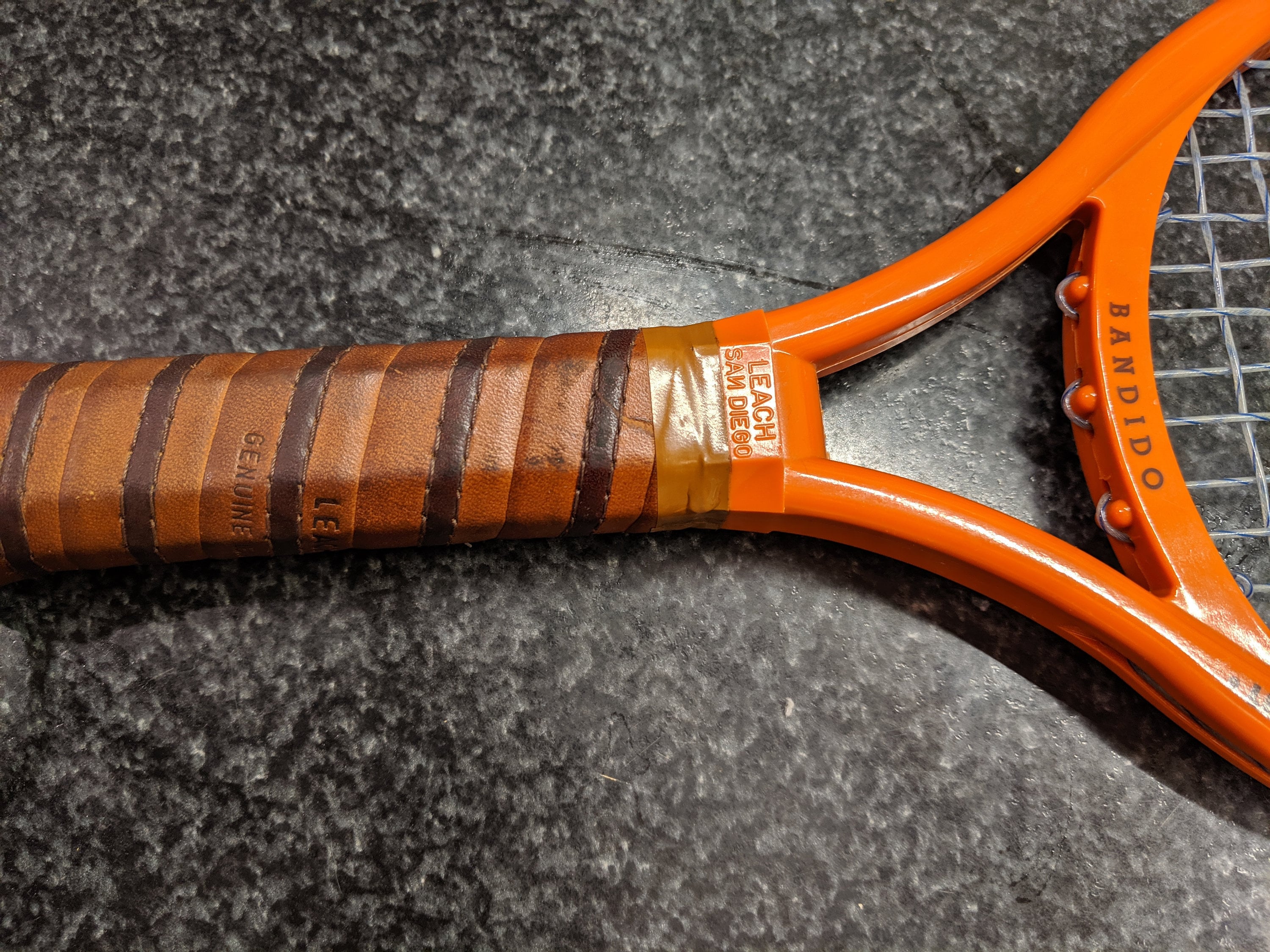 1971 Leach Bandido Racquetball Racket Orange Leach San Diego Made in USA