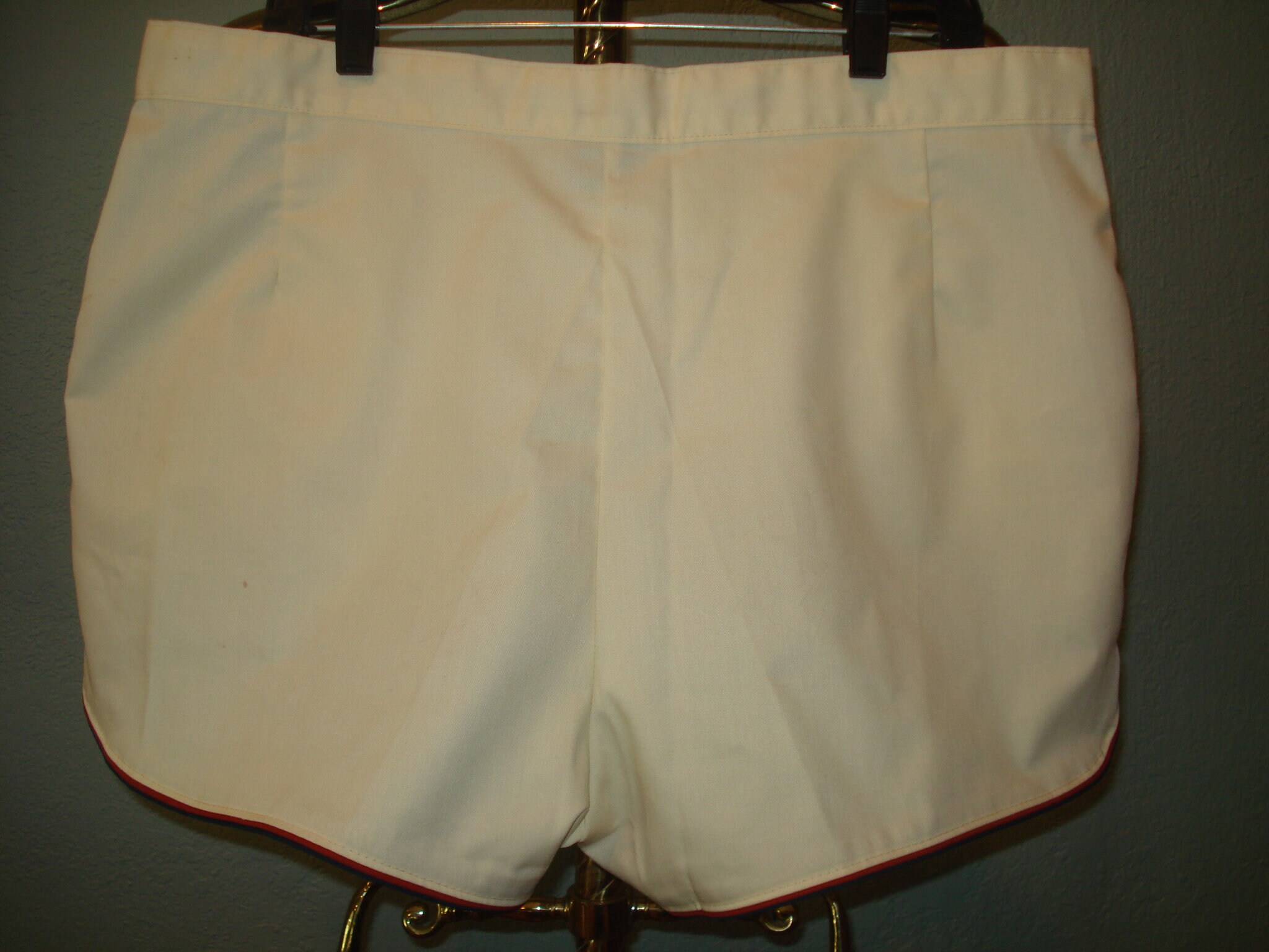 Men's Vintage 70's Jantzen Center Court Tennis Shorts Size 38 Cream w