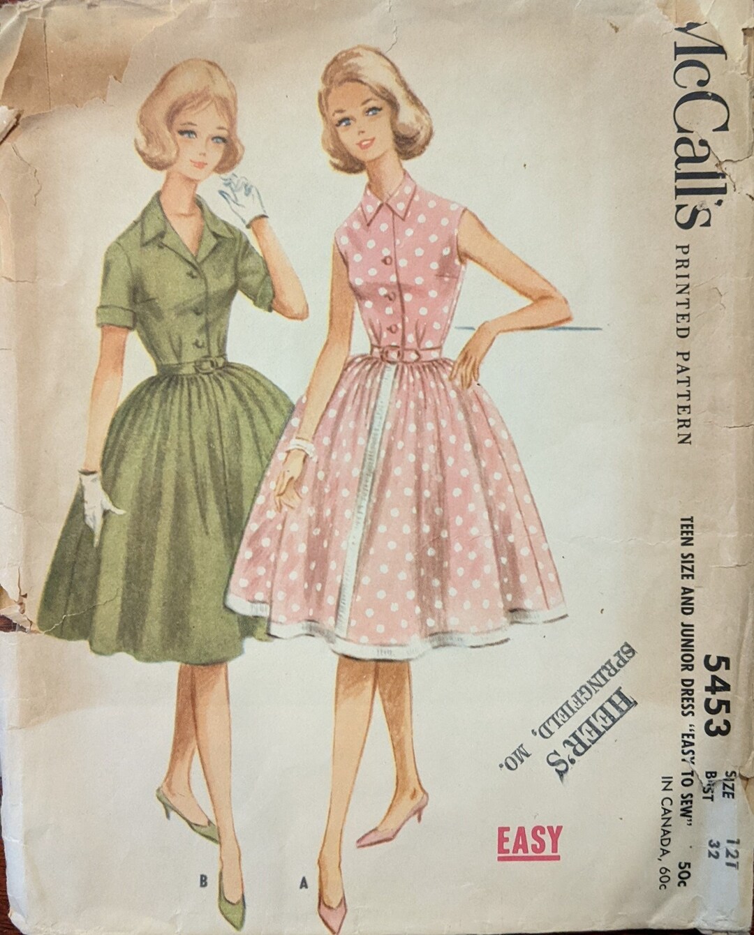 Sew a 1957 Four Gore Gathered Circle Skirt Shirtwaist Dress - Etsy