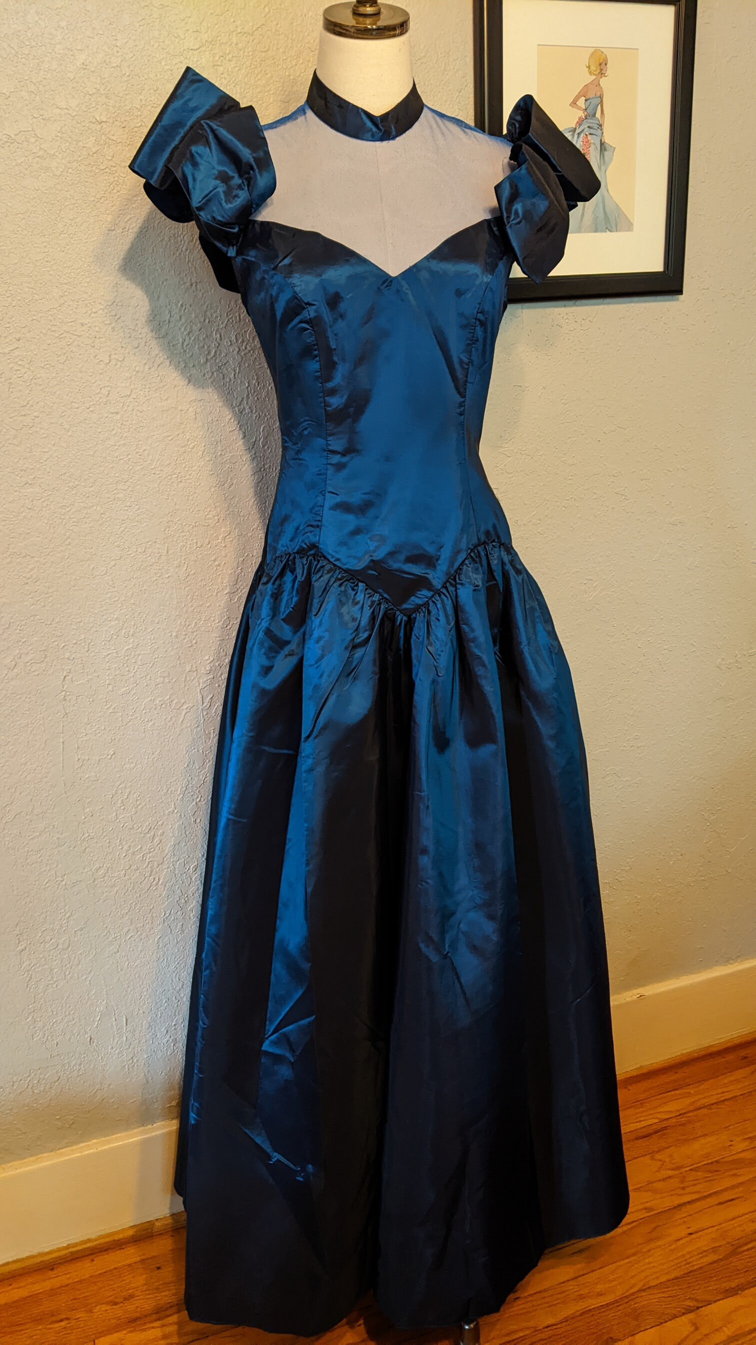 80's taffeta bridesmaid dresses sales