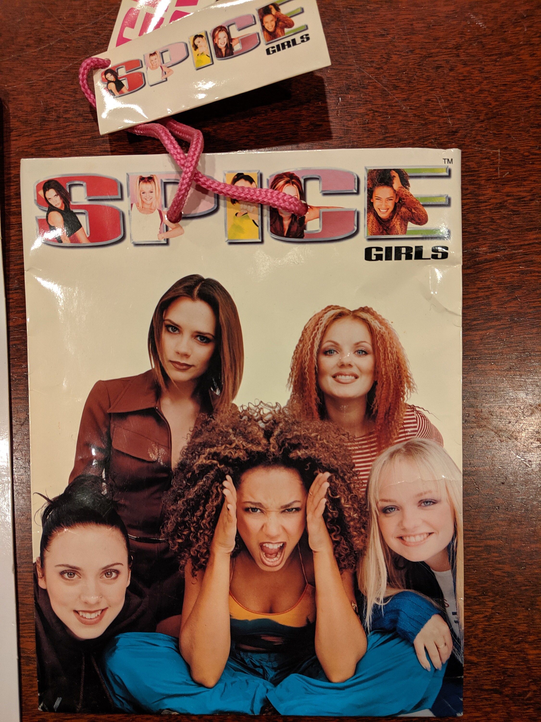 1997 Spice Girls Party Items Gift Bag and Vinyl Puffy Stickers