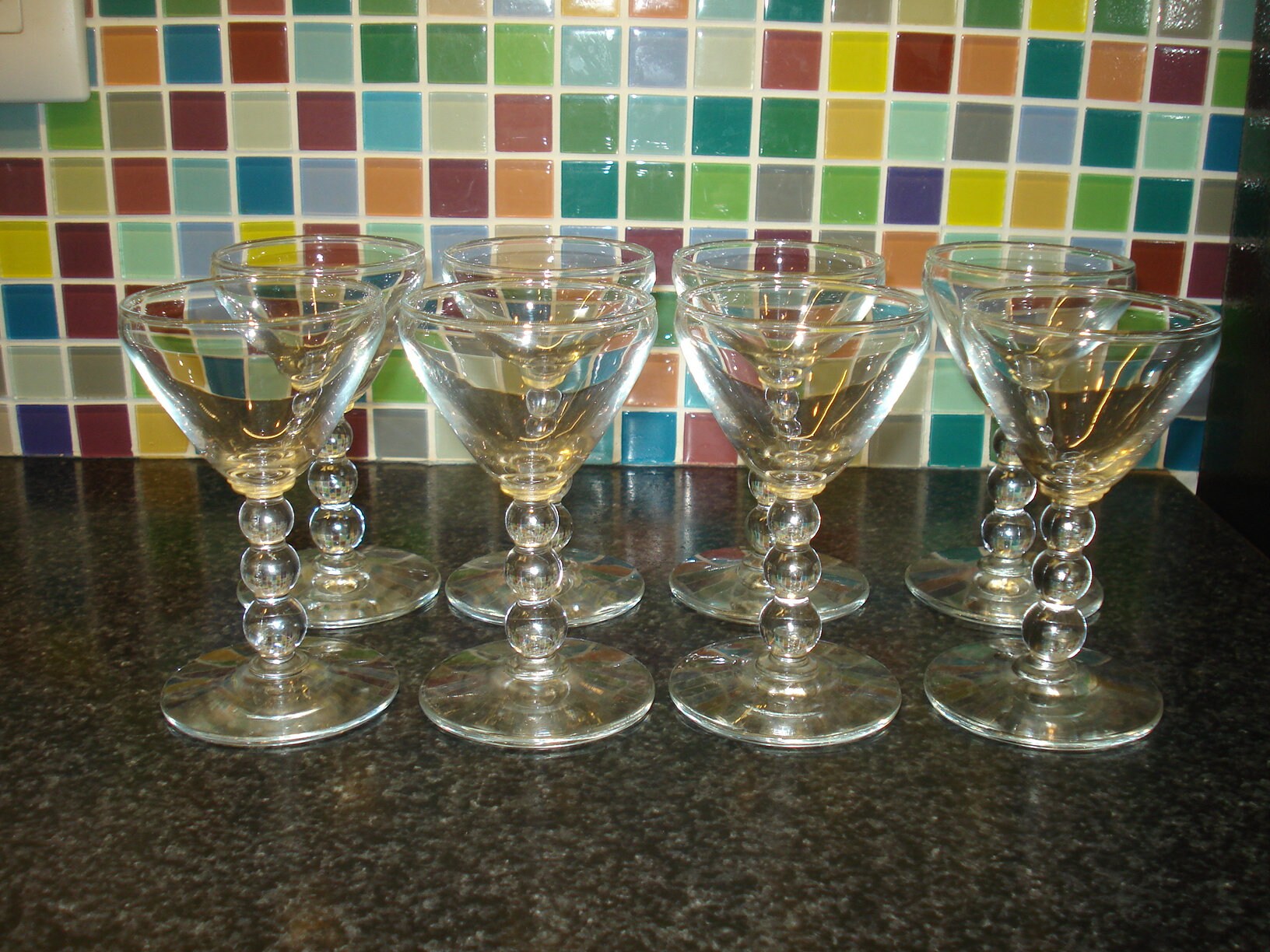 Mid Century Modern Cordial/Shot Glasses by Libbey Nob Hill Set of 8