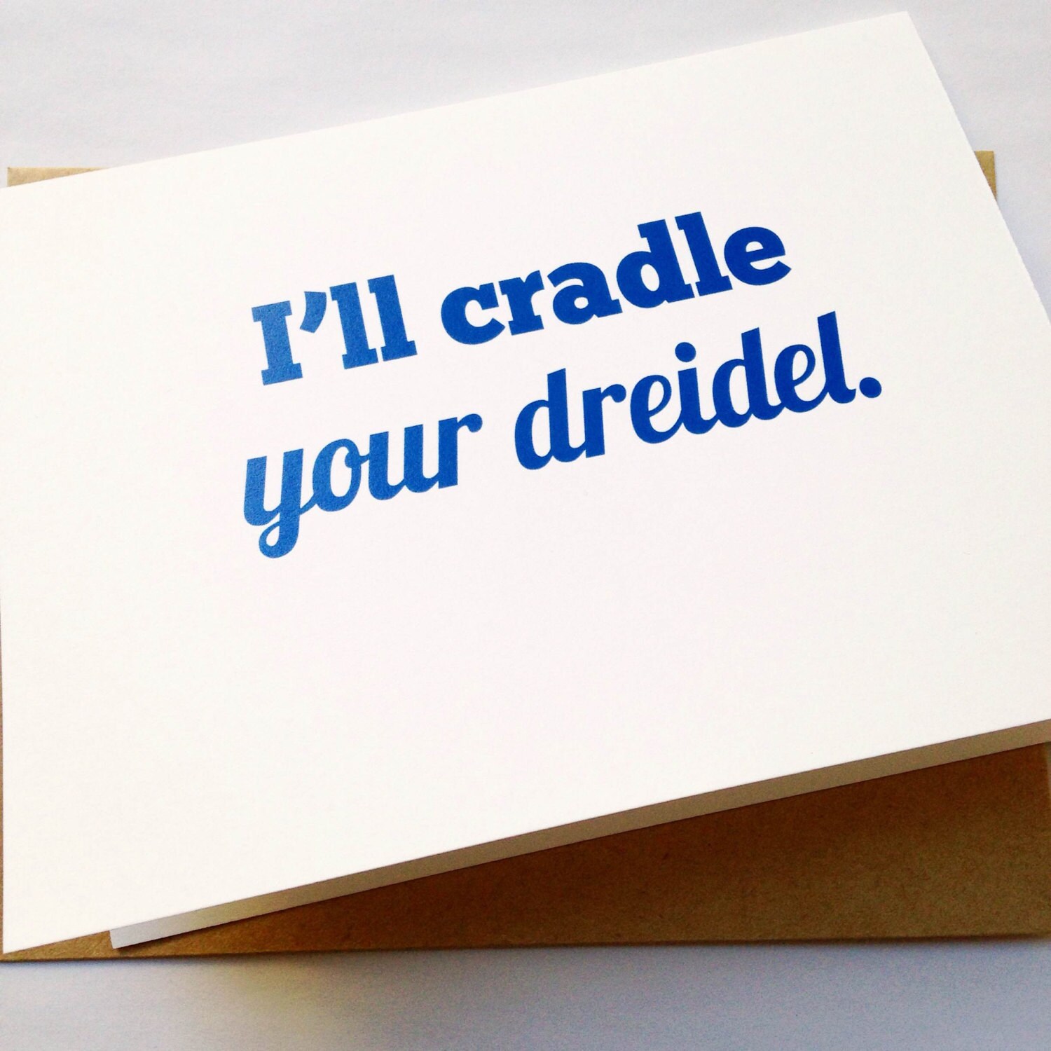Naughty Hanukkah Card I'll Cradle Your Dreidel Funny Etsy