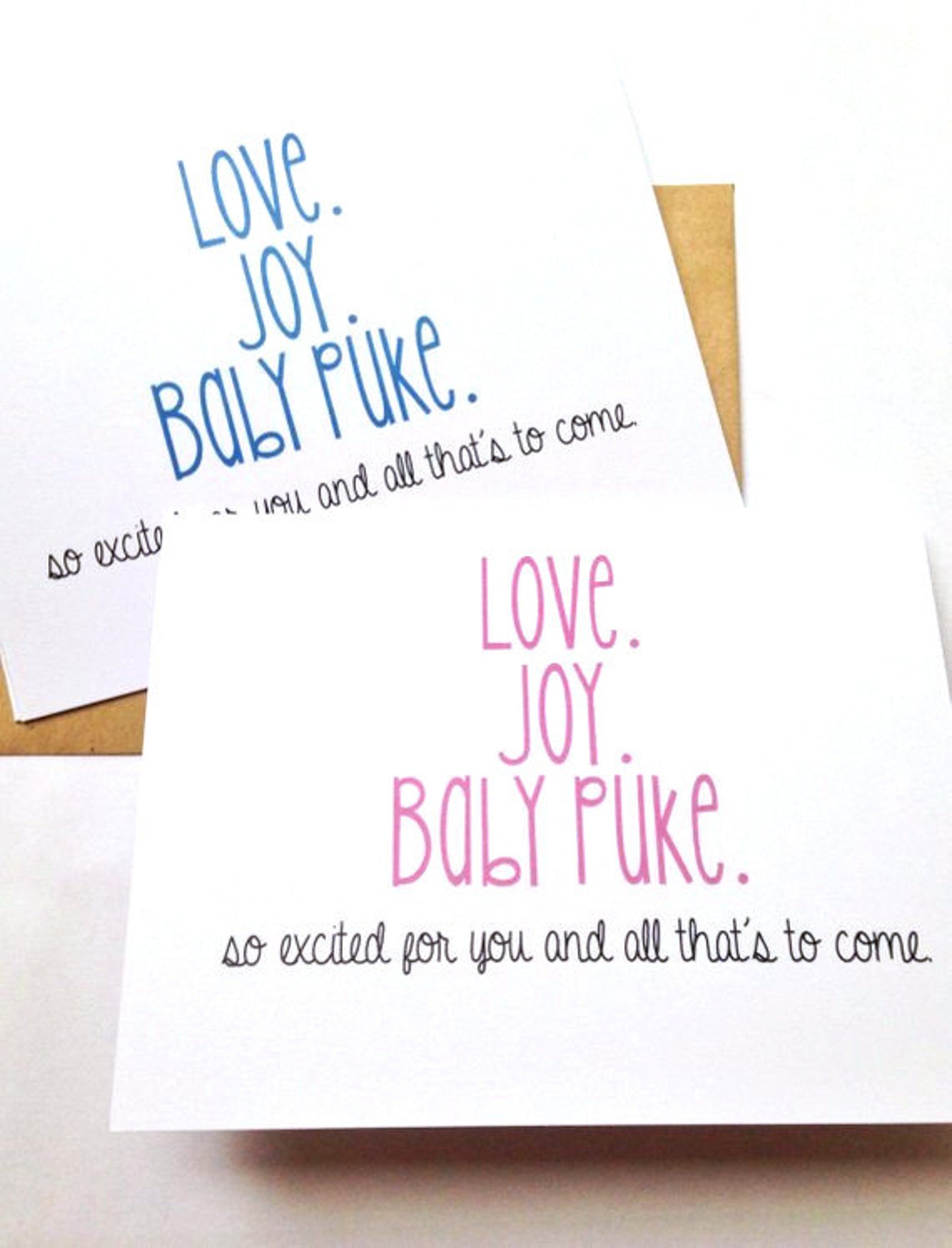 Love Joy Baby Puke Funny New Baby Card New Parent Card Etsy